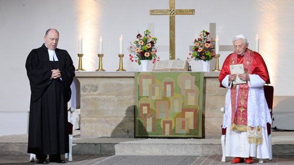 Ökumenischer Gottesdienst mit Papst im Erfurter Augustinerkloster