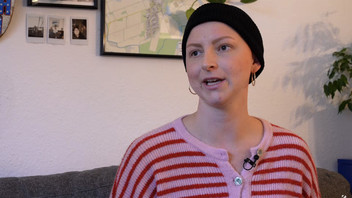 Screenshot mit Gesa aus dem Video "Jung und Krebs: was nun?" 