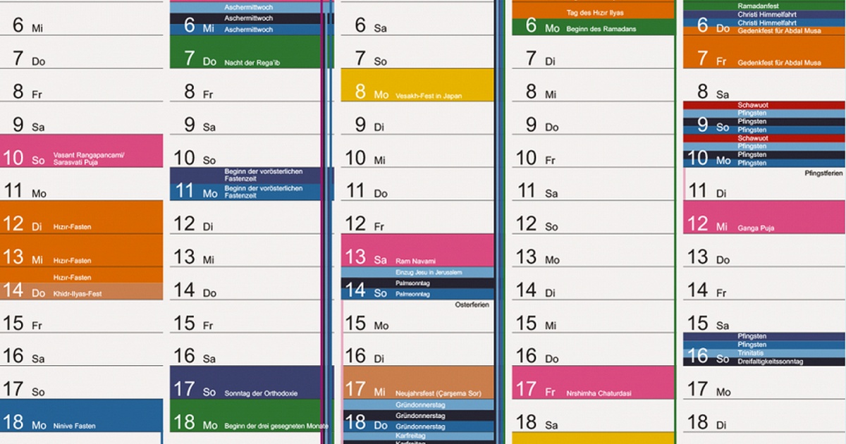 Kalender informiert über Feiertage der Religionen evangelisch.de