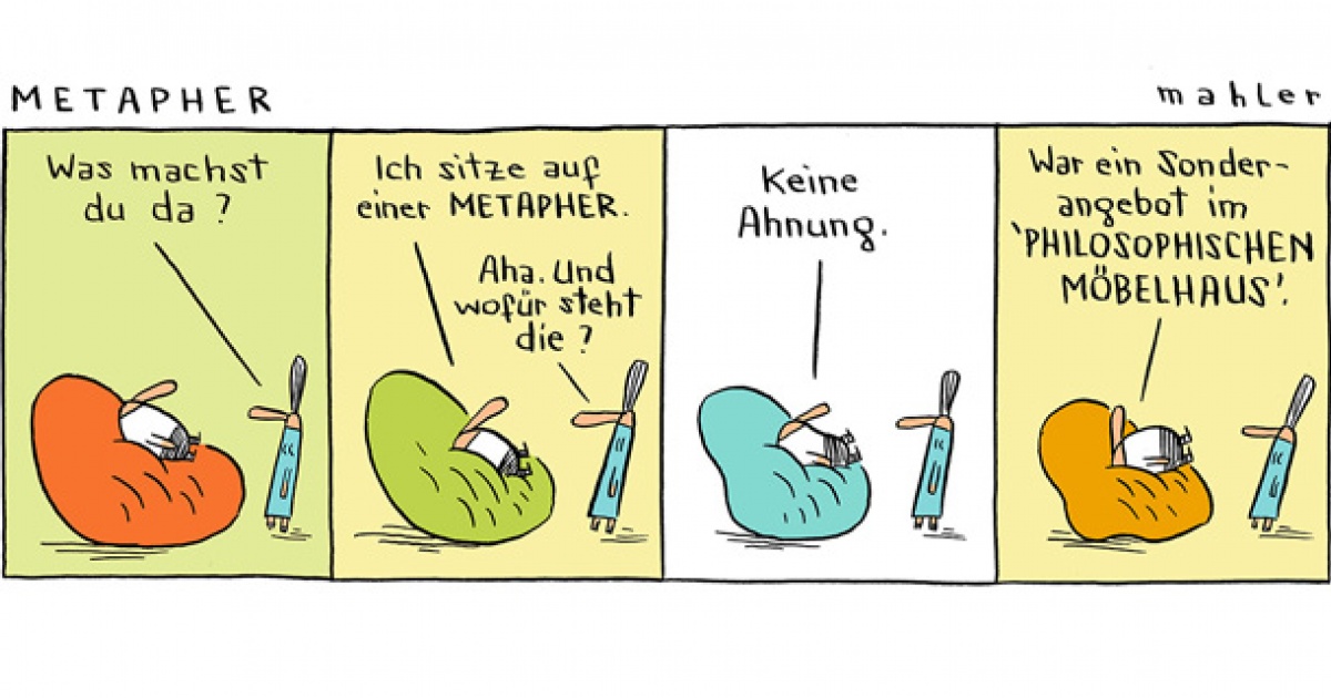 Cartoon von Nicolas Mahler "Metapher"